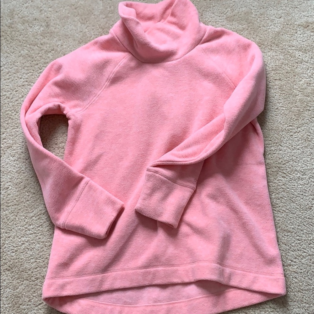 Cowl neck pink sweatshirt